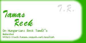 tamas reck business card